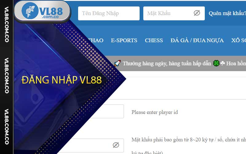 đăng nhập vl88